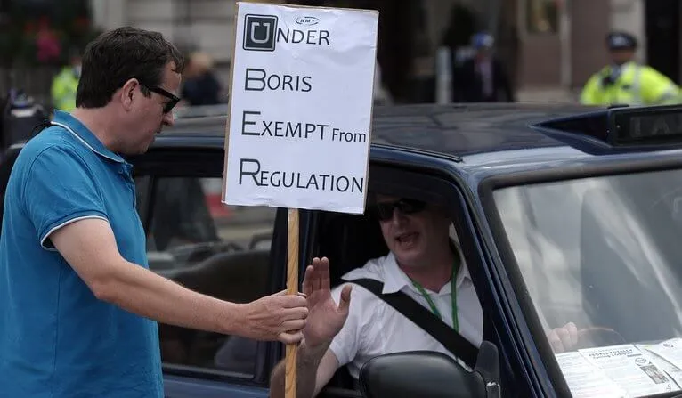 Uber protest in UK