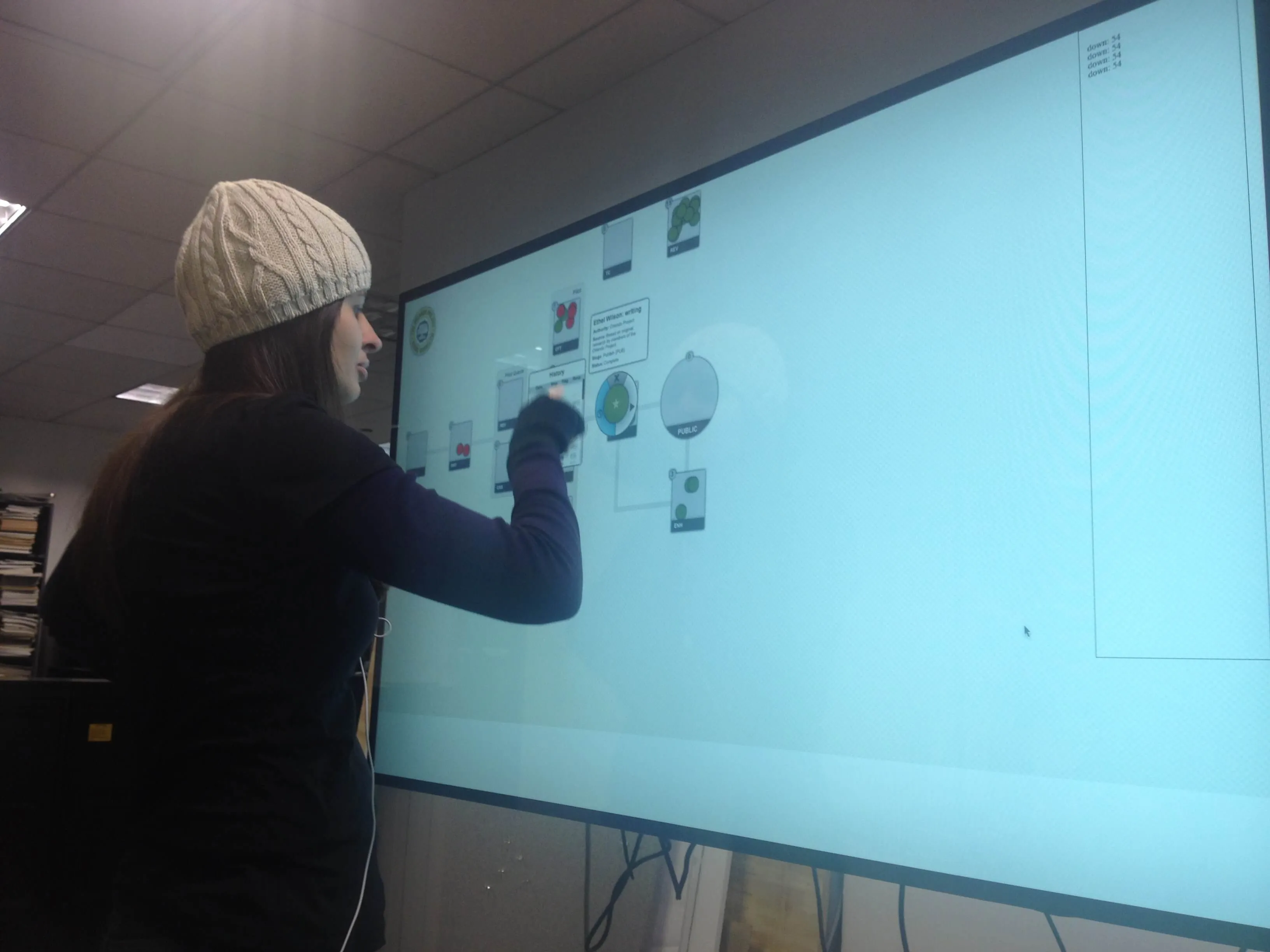 Samia working on Tangible Workflows