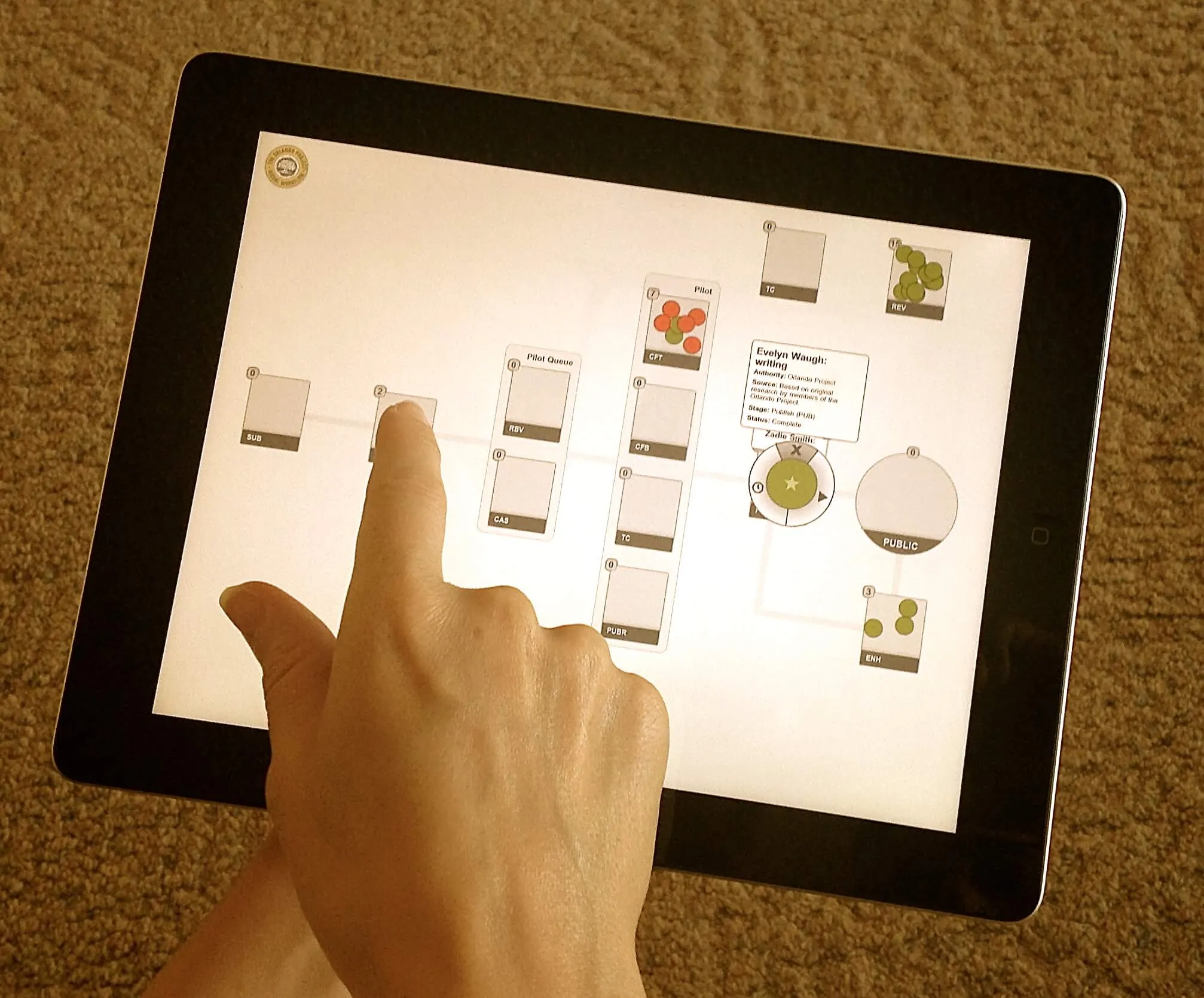 Figure 7: Multi-touch devices could help the project manager to keep workflows update.